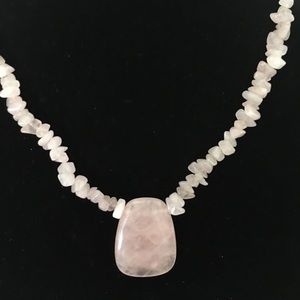 Get a free gift too! Rose quartz necklace